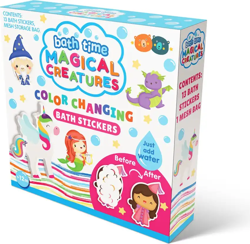 Buddy & Barney - Colour Changing Bath Stickers - Magical Creatures