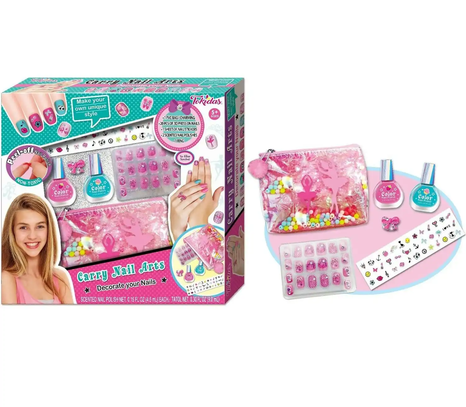 Tokidas - Carry Nail Arts Set - Cotton Candy