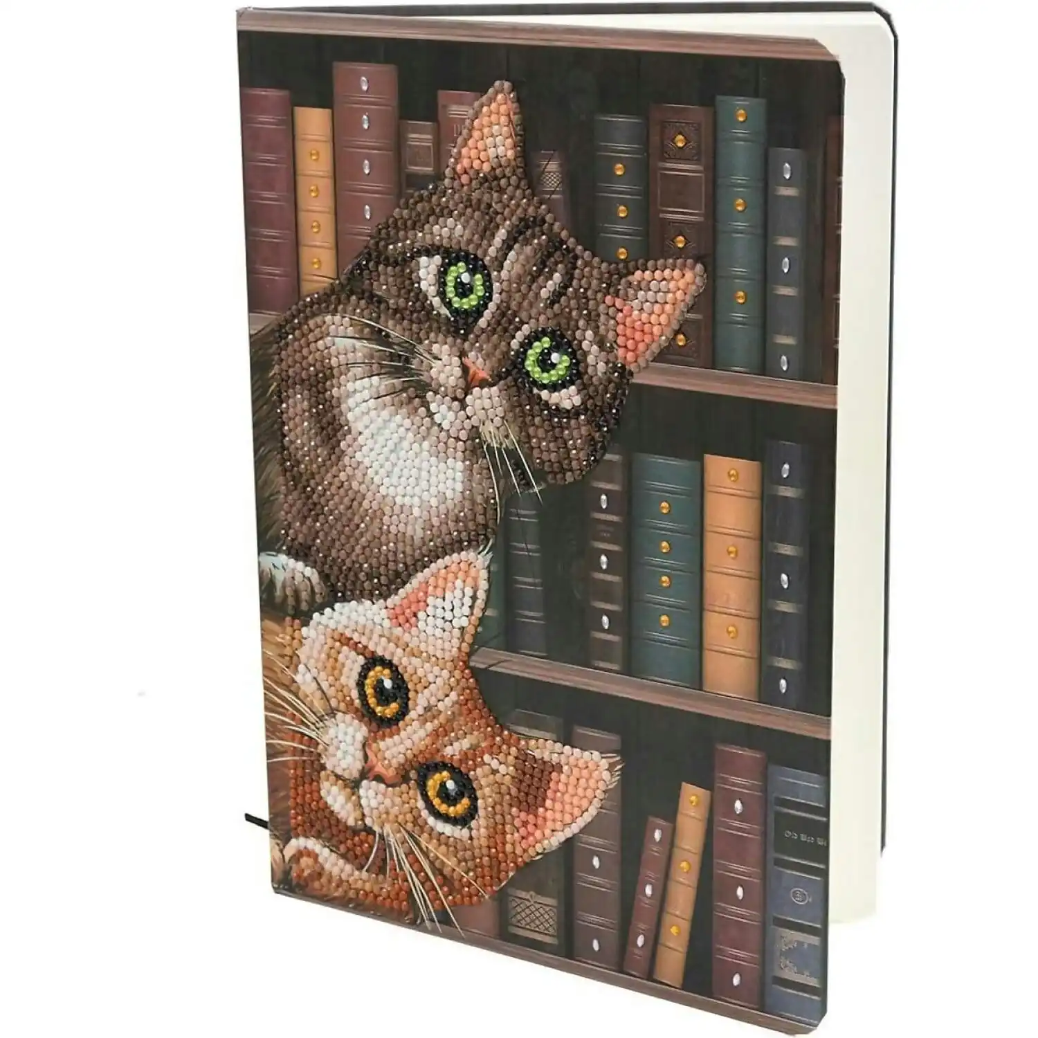 Craft Buddy - Crystal Art Notebook Cats In The Library