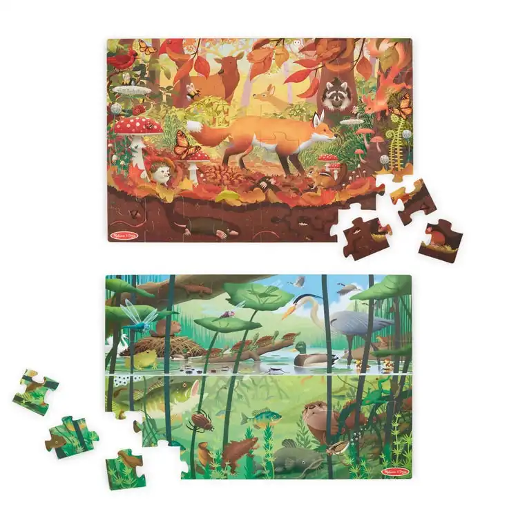 Melissa & Doug - Let's Explore Double-sided Seek & Find Puzzle