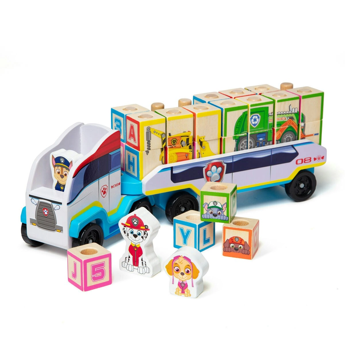 Paw Patrol - Wooden Abc Block Truck - Melissa & Doug