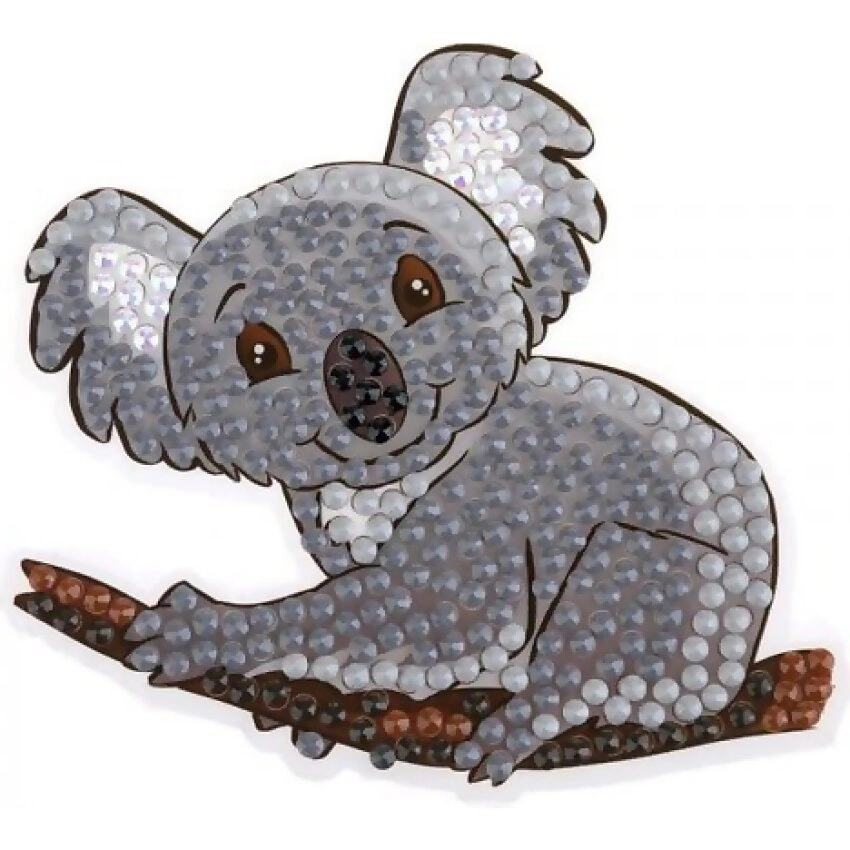 Craft Buddy - Crystal Art Koala Bear Sticker Kit 8cm