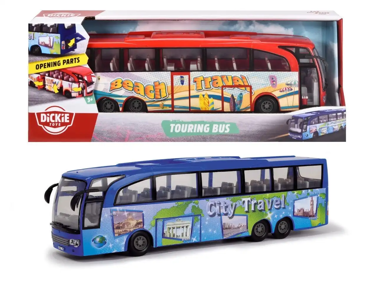 Dickie Toys - Touring Bus 30cm Assorted Styles (Chosen At Random)