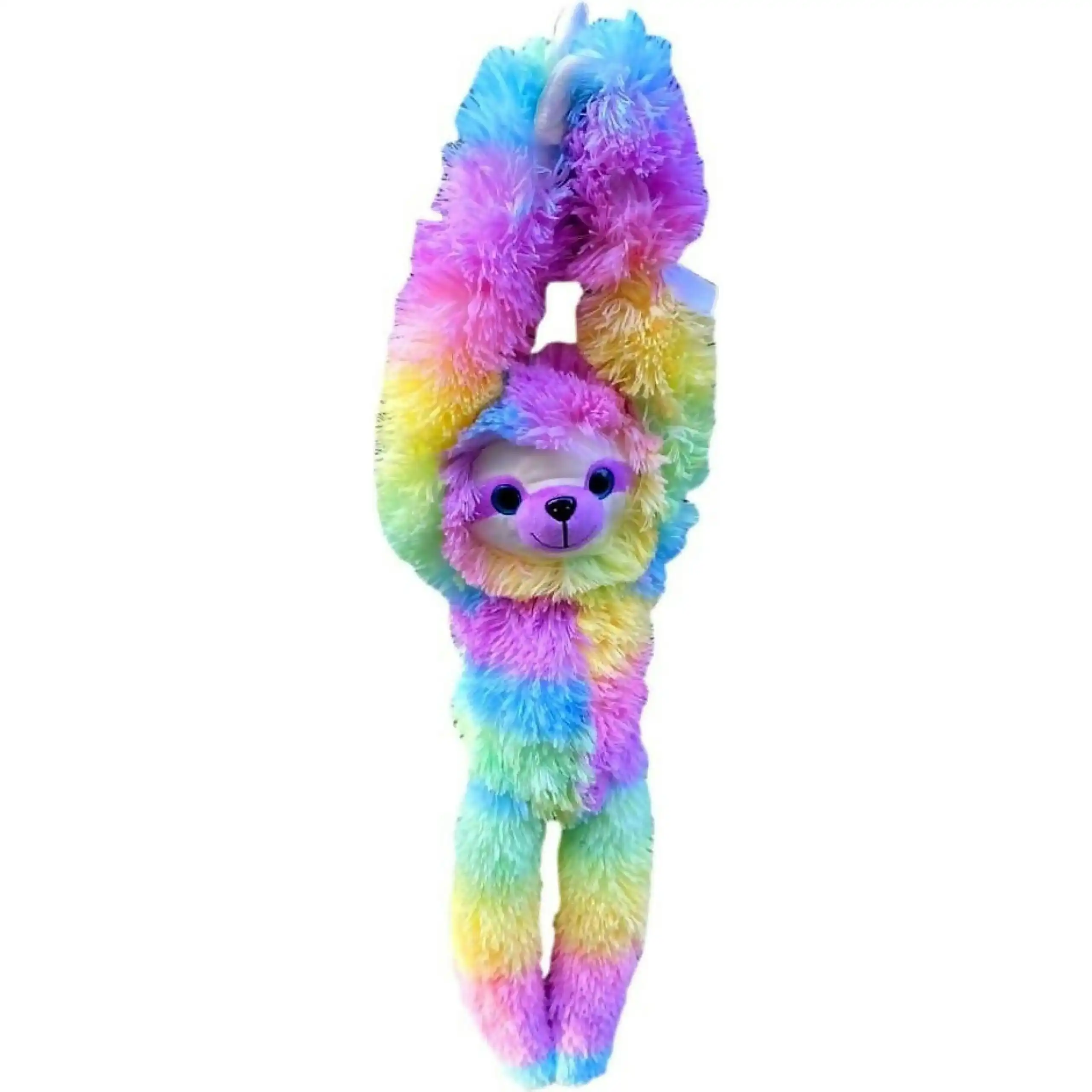 Cotton Candy - Plush Remy Hanging Sloth - Purple Multicolor