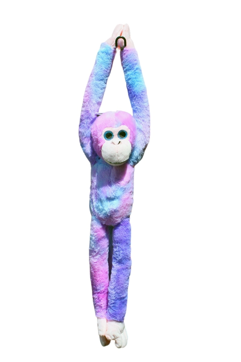 Cotton Candy - Plush Johno Hanging Monkey Purple Multicolor