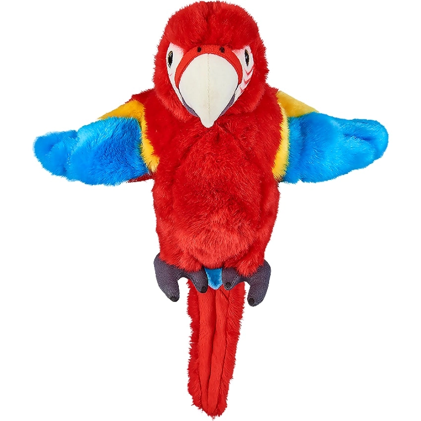 Living Nature - Red Macaw Parrot 23cm Plush