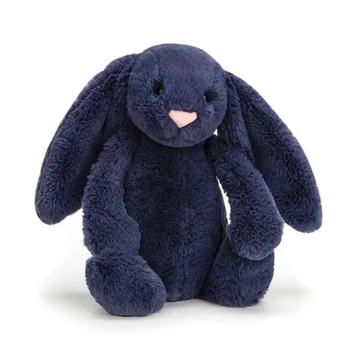 Jellycat Bashful Navy Bunny Medium Blue 31x12x15cm