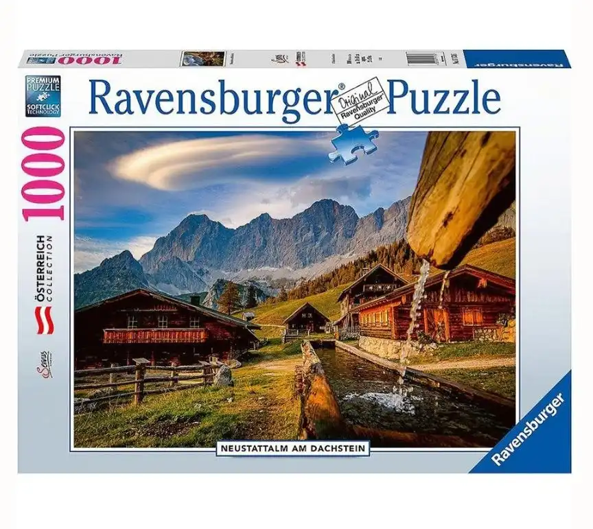 Ravensburger - Neustattalm Dachstein Mountains Jigsaw Puzzle 1000 Pieces