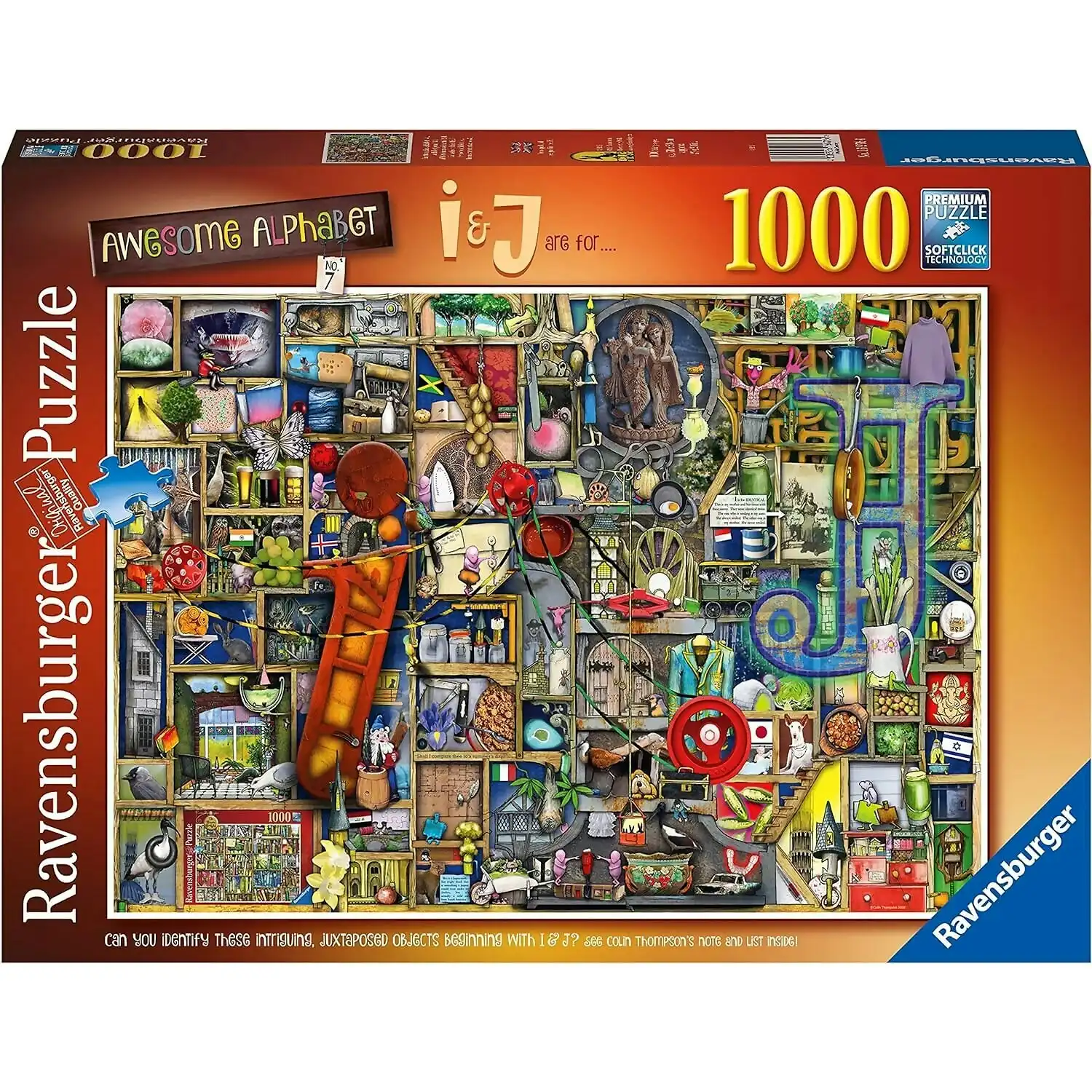 Ravensburger - Awesome Alphabet I & J Jigsaw Puzzle 1000pc