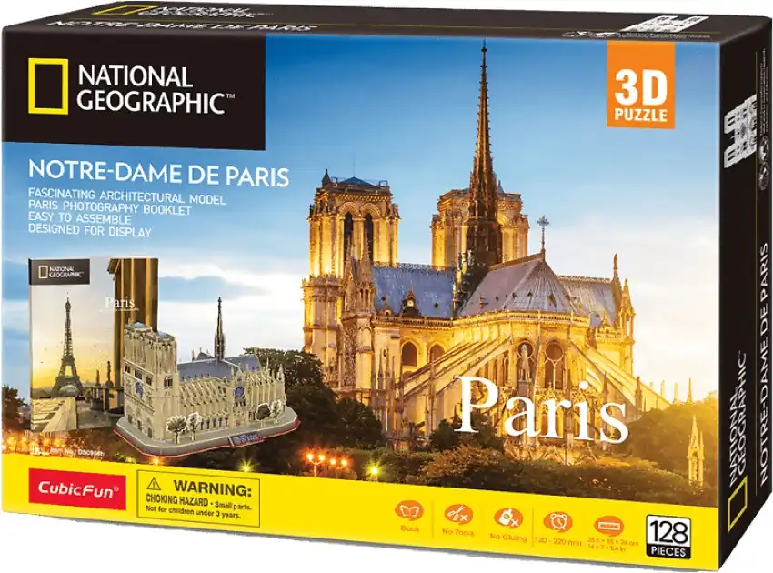 U Games - National Geographic Paris – Notre Dame 3d Puzzle 128pc