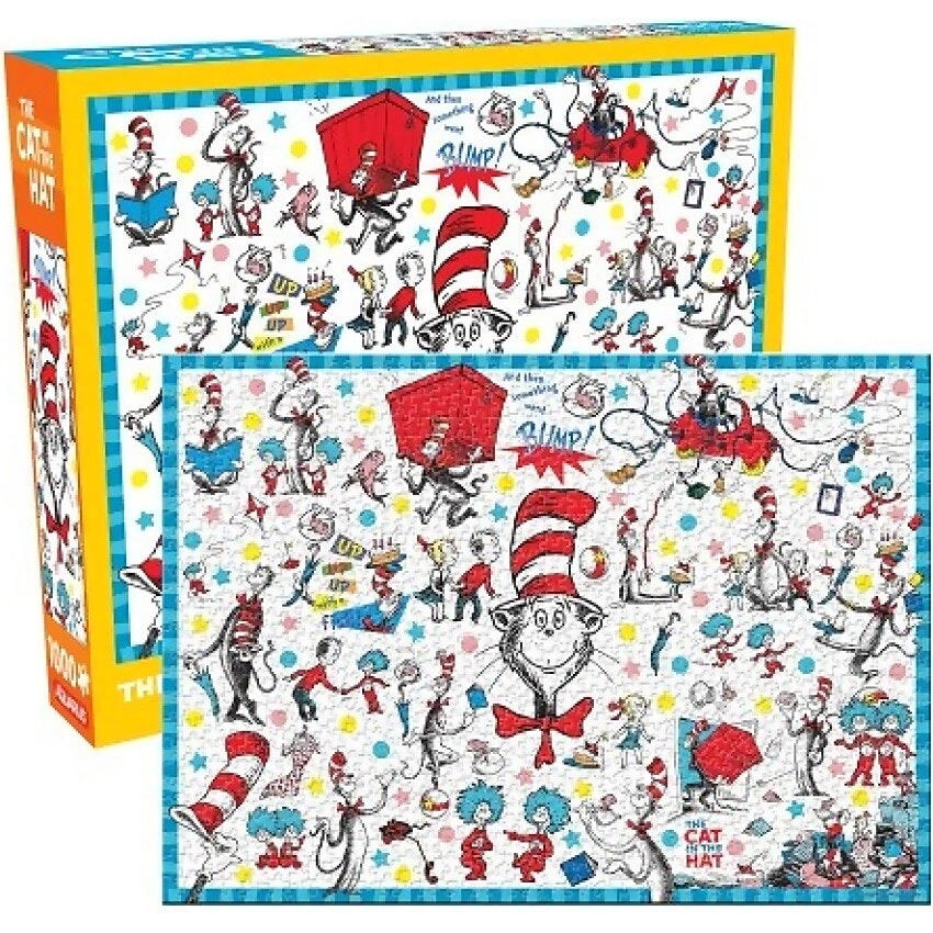 AQUARIUS - Dr. Seuss The Cat In The Hat – Collage Jigsaw Puzzle 1000pc