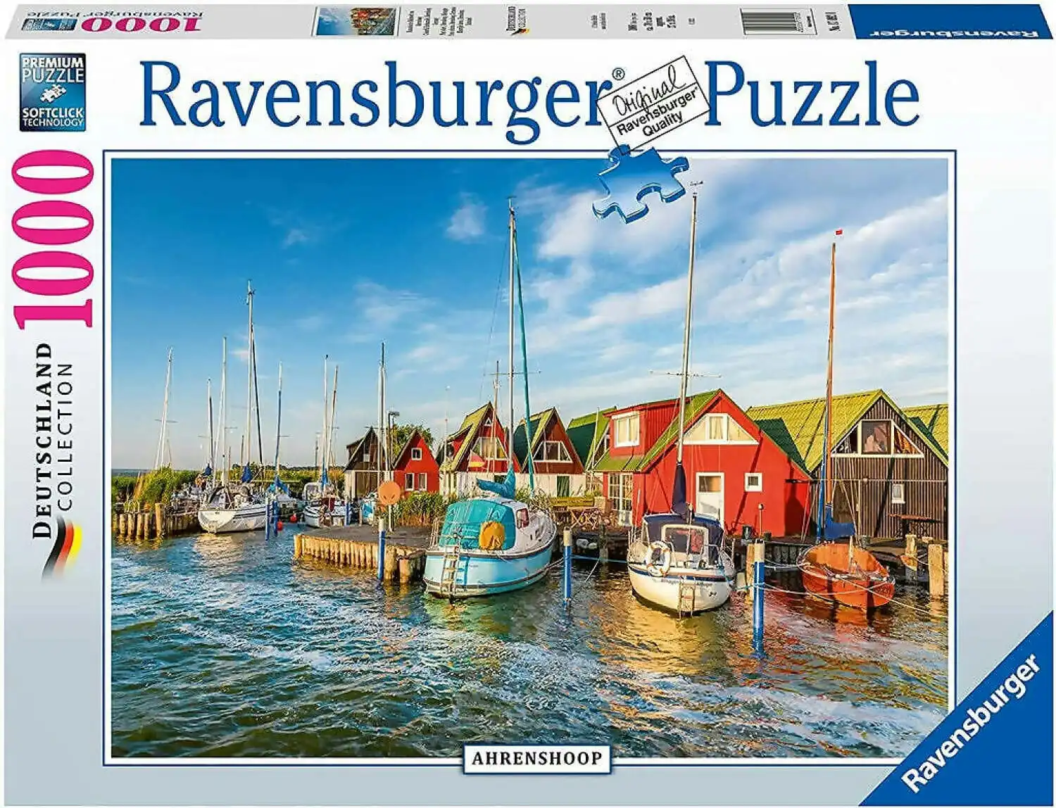 Ravensburger - Colourful Harbourside Germany Jigsaw Puzzle 1000 Pieces
