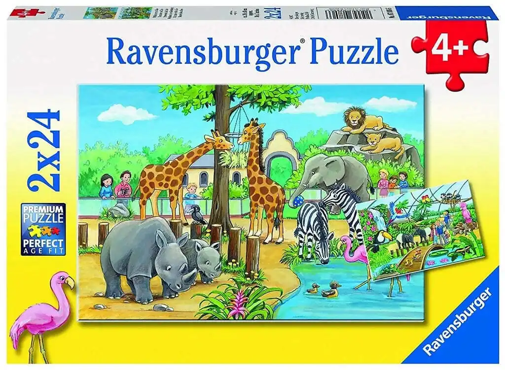Ravensburger - Early Learning Centre - Welcome To The Zoo 2x24 Pieces Jigsaw Puzzle