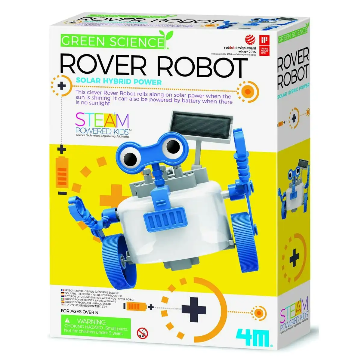 4M - Steam-powered Kids - Green Science Rover Robot - Green Energy