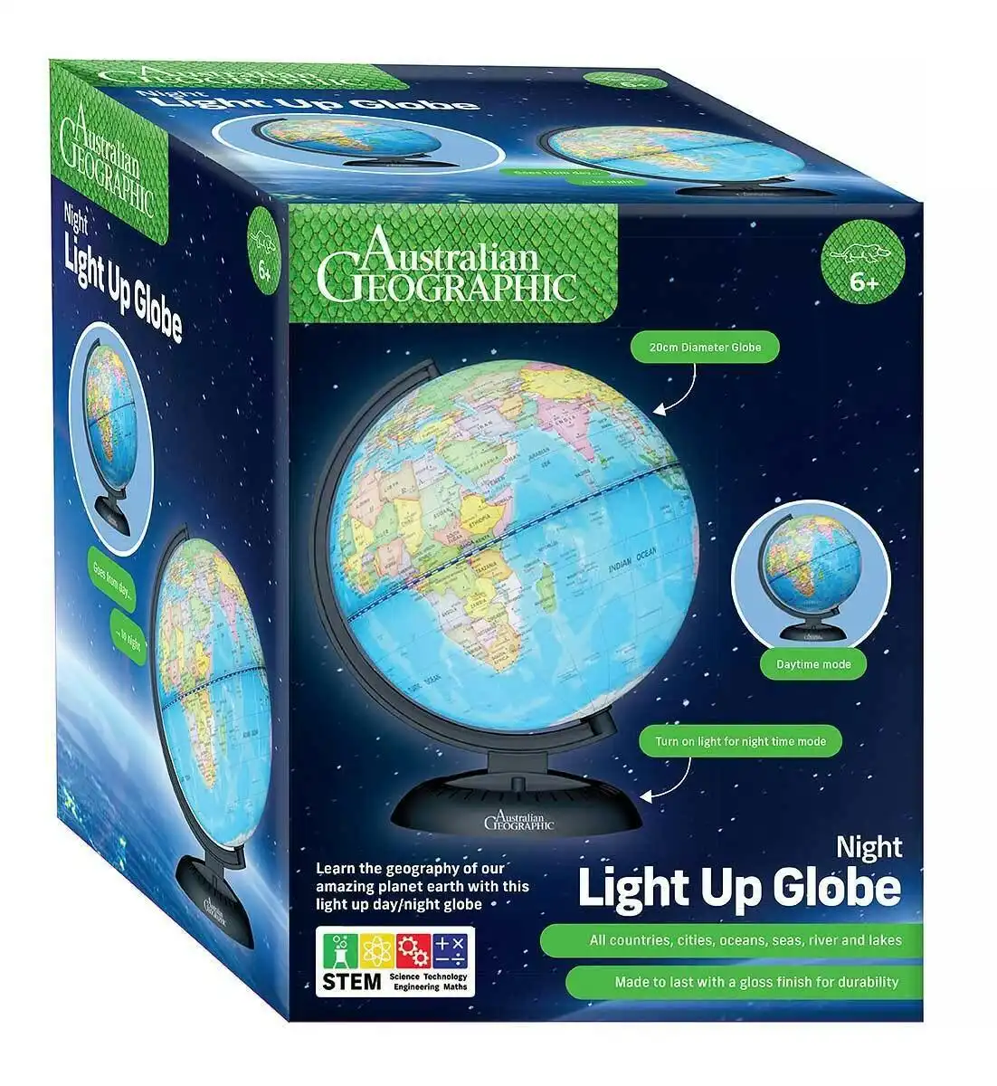 Australian Geographic - Nightlight Globe 20cm