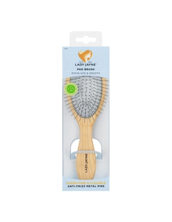 Lady Jayne Exfoliate & Smooth Anti-Frizz Pad Brush Metal Pins