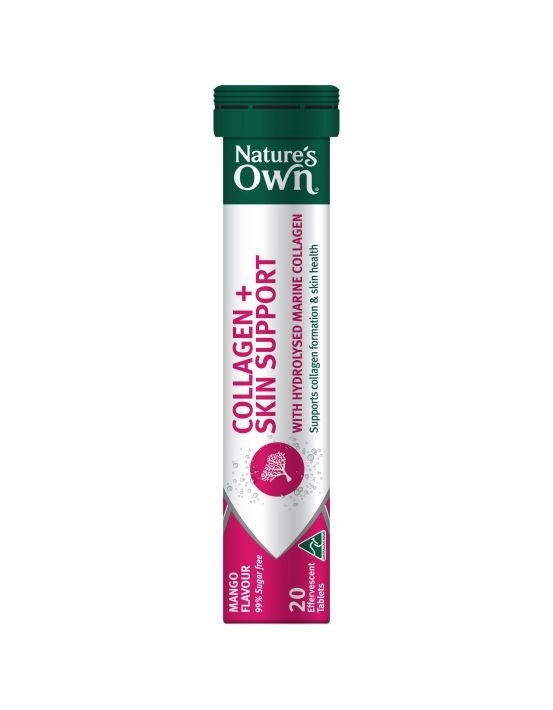 Nature's Own Collagen + Skin Support Effervescent 60 Tablets