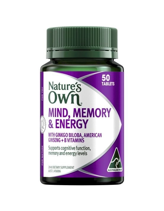 Nature's Own Mind Memory & Energy 50 Tablets