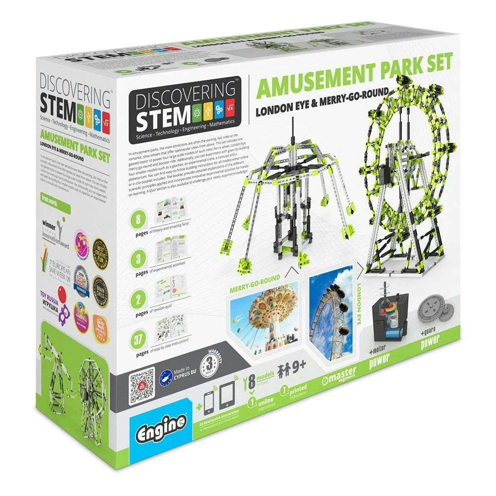 Engino - Discovering STEM - Amusement Park Set -  London Eye and Ferris Wheel