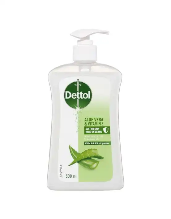 Dettol Antibacterial Liquid Hand Wash Pump Aloe Vera & Vitamin E 500ml