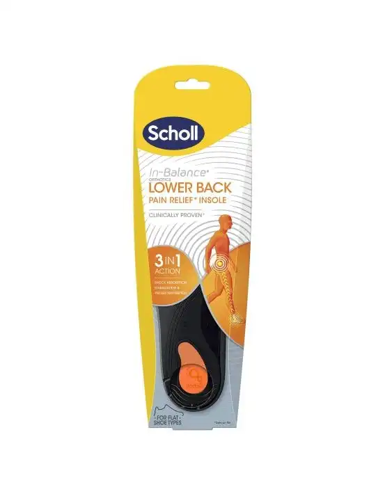 Scholl In-Balance Orthotic Lower Back Insole Large Size 9 - 11 1 Pair