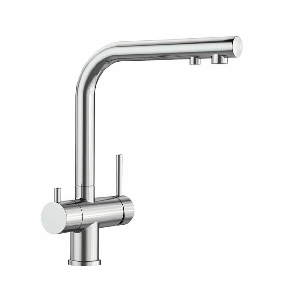 Blanco Fontas II High Arch Dual Sink Mixer (TAP ONLY) Brushed Chrome FONTASBRF 525094