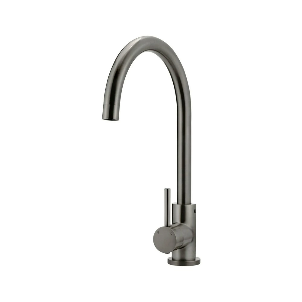 Meir Round Gooseneck Kitchen Mixer Tap Shadow MK03-PVDGM