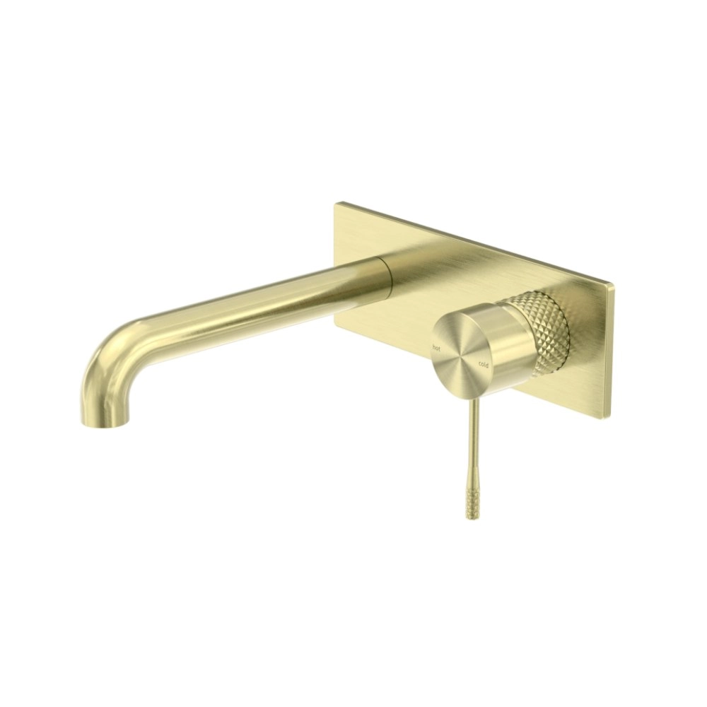 Nero Opal Wall Basin/Bath Mixer Brushed Gold NR251907aBG