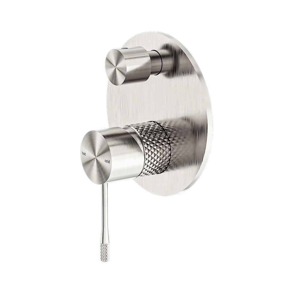 Nero Opal Shower Mixer with Diverter Brushed Nickel NR251909aBN