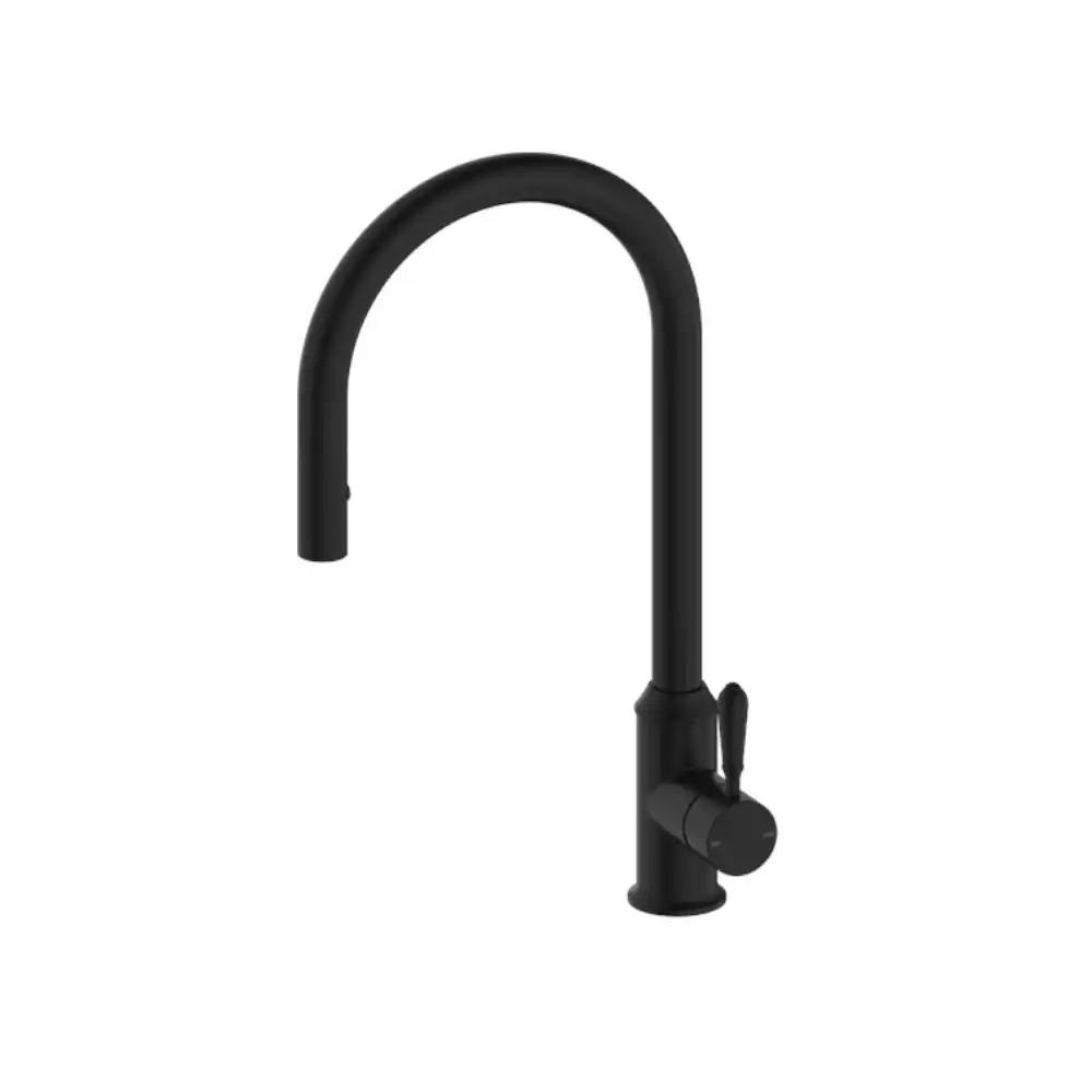 Nero York Pull Out Sink Mixer with Vegie Spray Function with Metal Lever Matte Black NR69210802MB