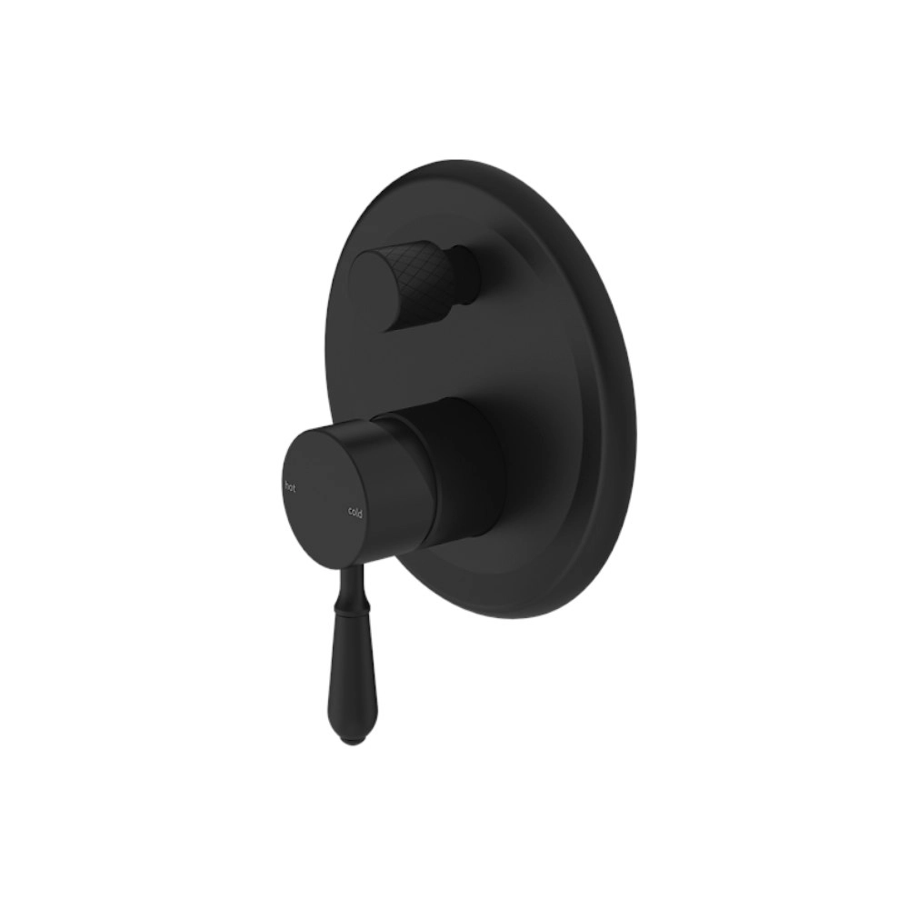 Nero York Shower Mixer with Diverter with Metal Lever Matte Black NR692109a02MB