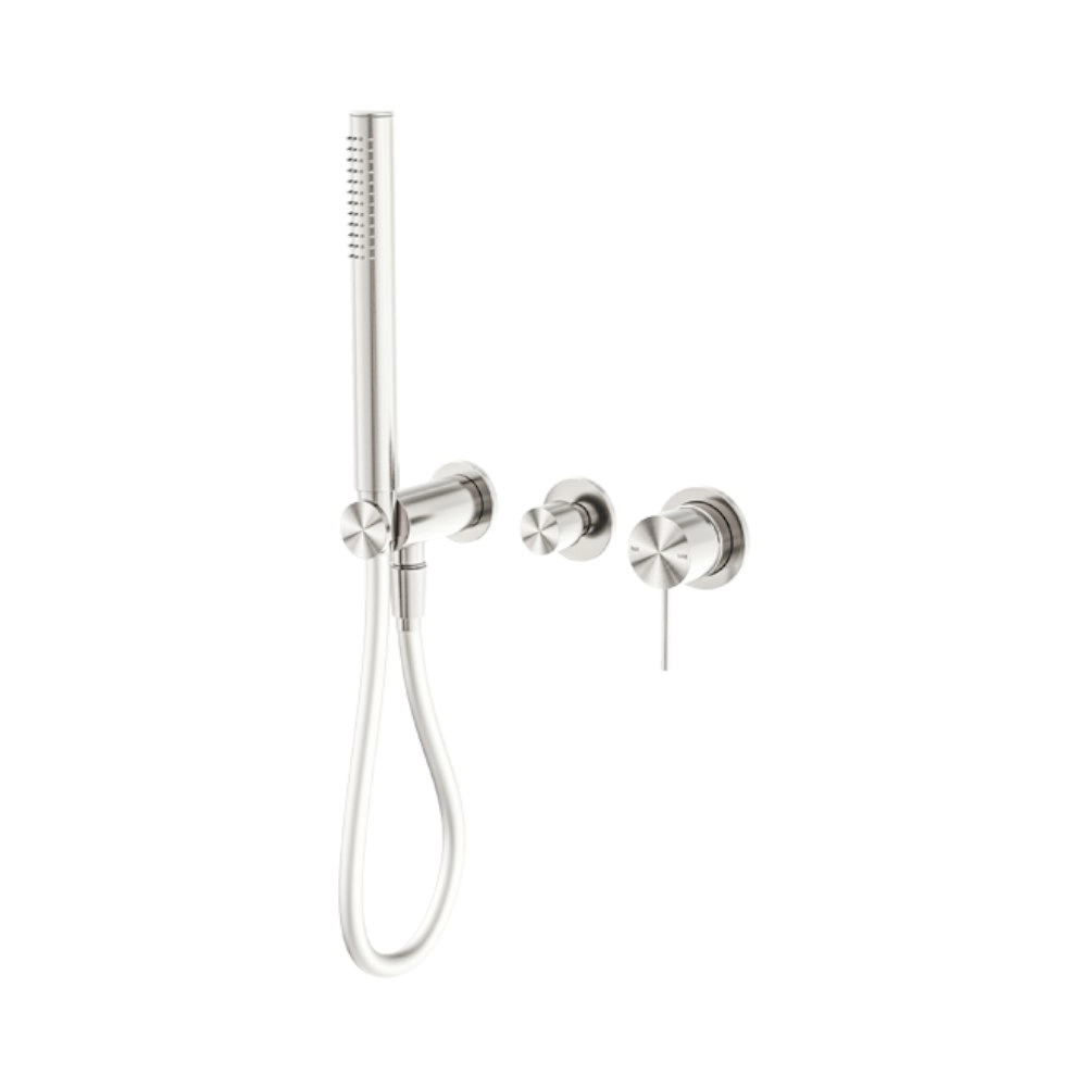 Nero Mecca Shower Mixer Diverter System Seperate Back Plate Brushed Nickel NR221903fBN