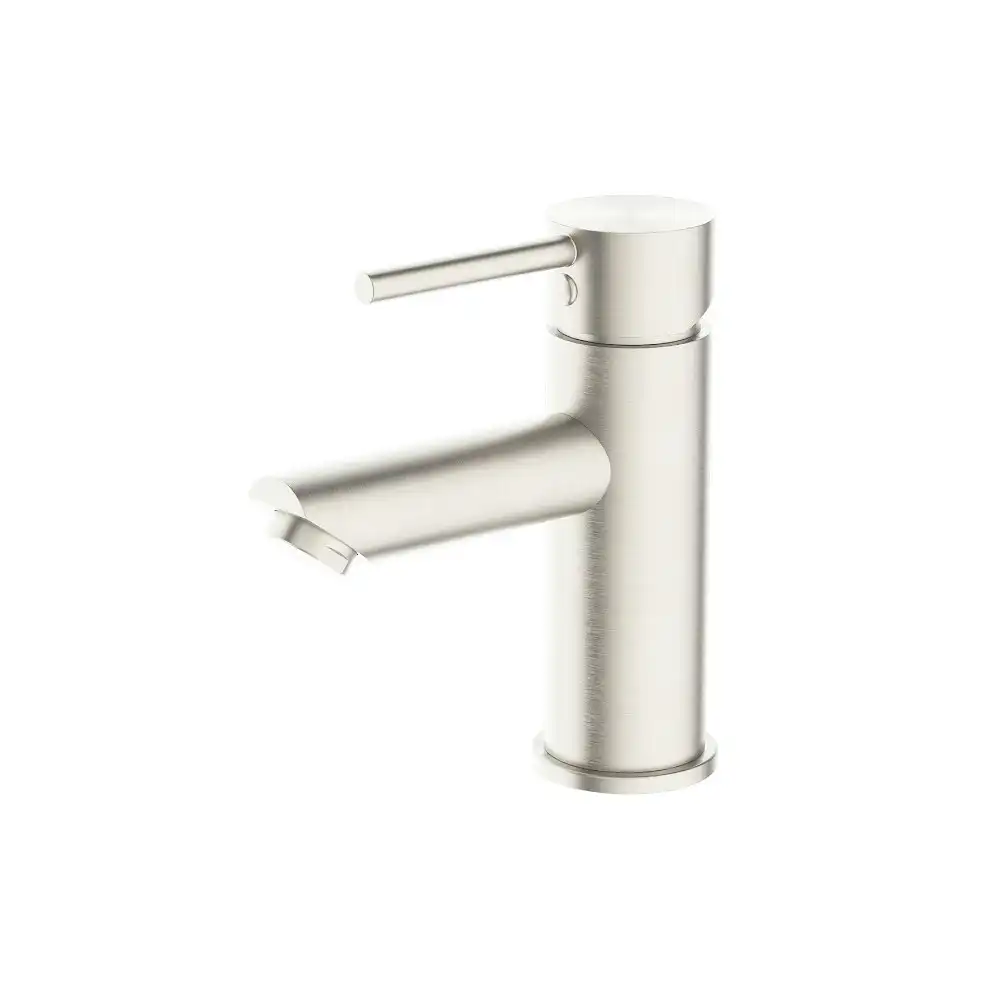 Nero Dolce Basin Mixer Straight Spout Brushed Nickel NR250802BN