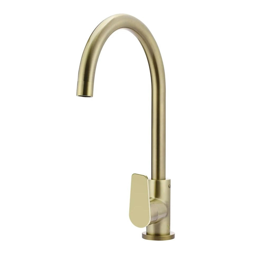 Meir Round Gooseneck Kitchen Mixer Tap Tiger Bronze MK03PD-PVDBB