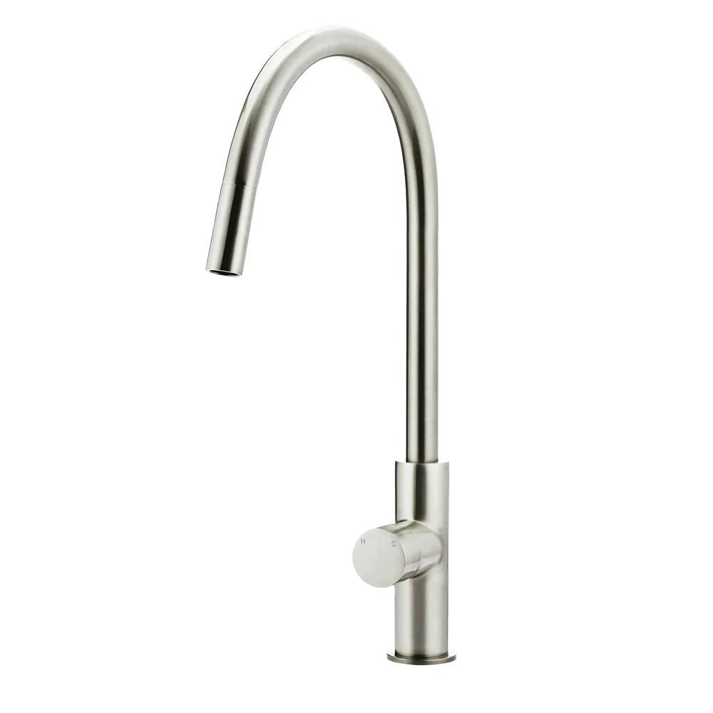 Meir Round Piccola Pull Out Kitchen Mixer Tap Brushed Nickel MK17PN-PVDBN