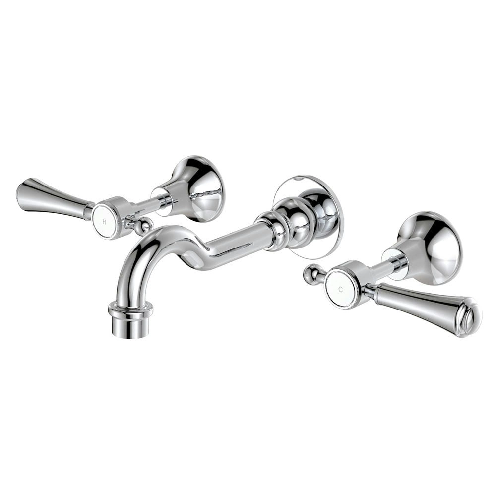 Fienza Lillian Lever Basin/ Bath Wall Set Chrome 339102CC