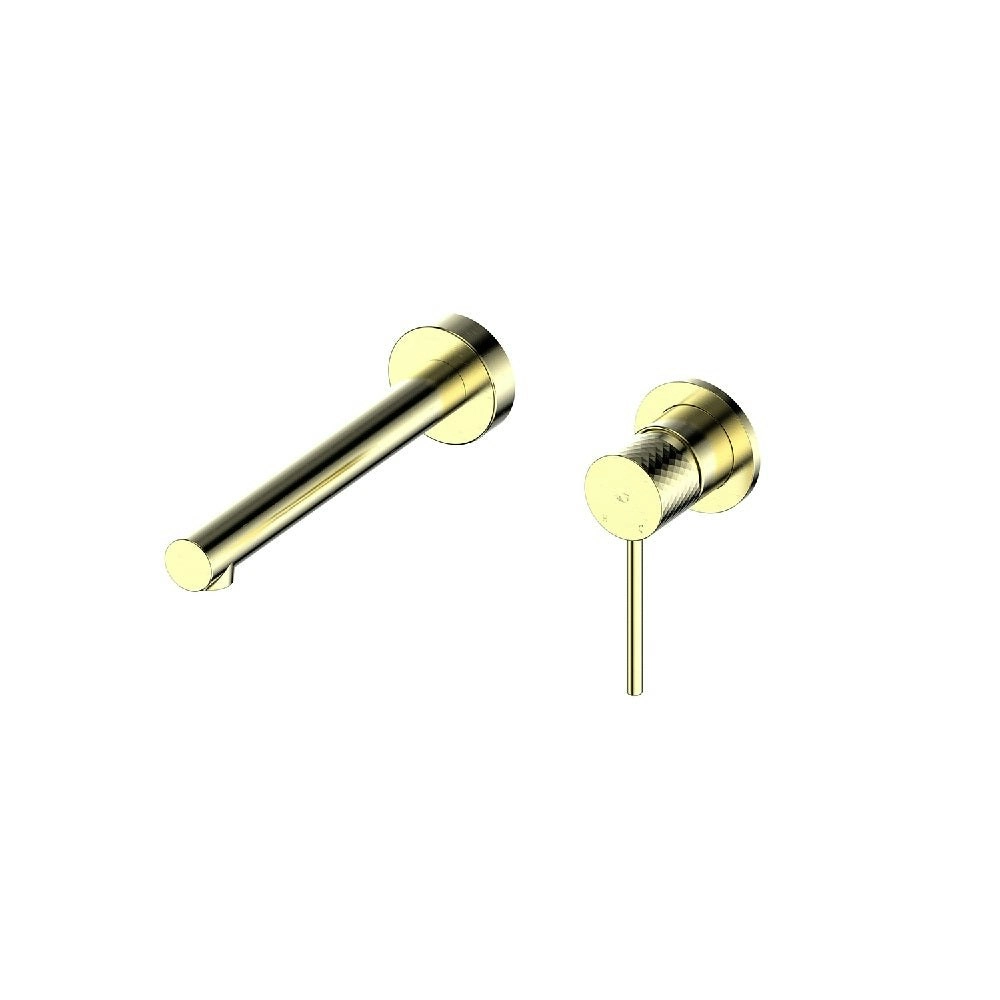 Greens Mika Wall Basin Mixer Brushed Brass 212125206