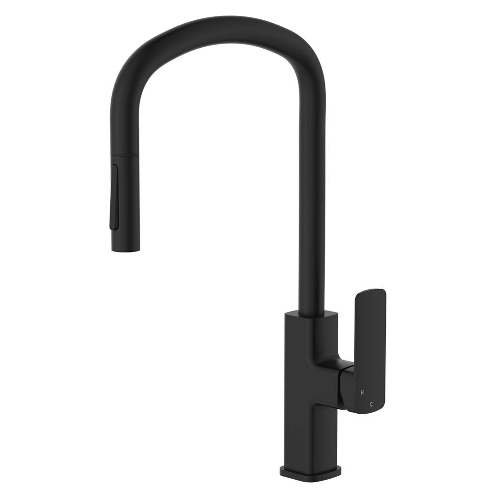 Fienza Tono Pull Out Sink Mixer Matte Black 233108B