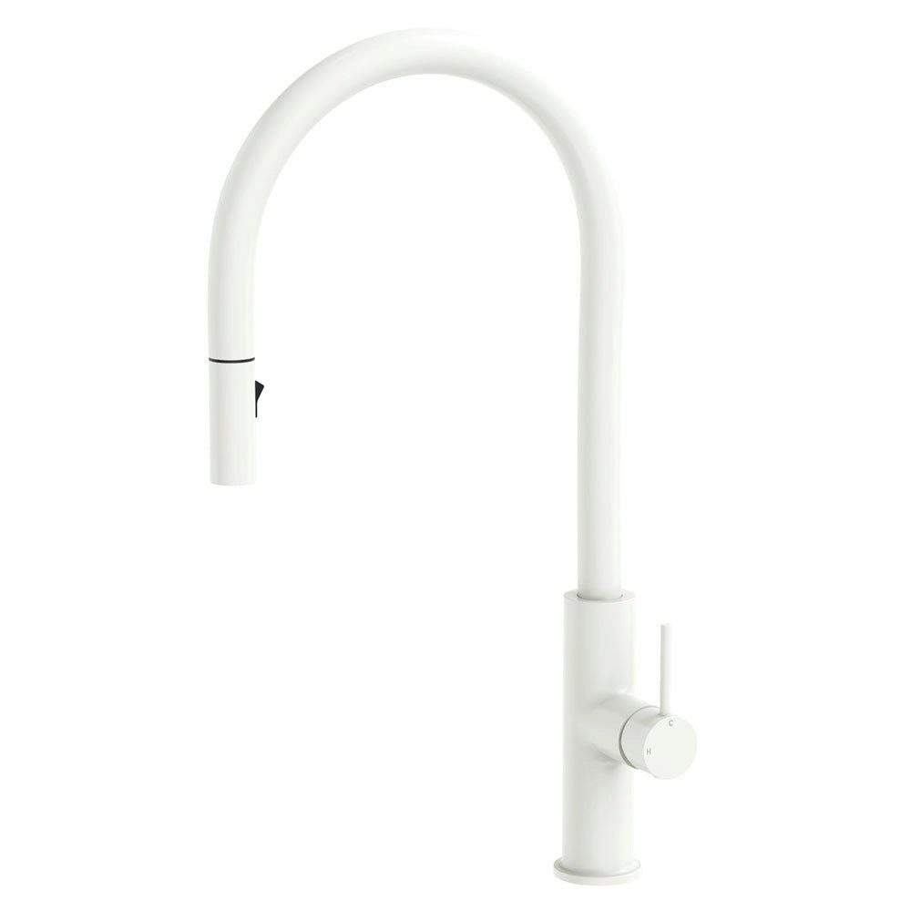 Fienza Kaya Pull Out Sink Mixer Matte White 228108MW