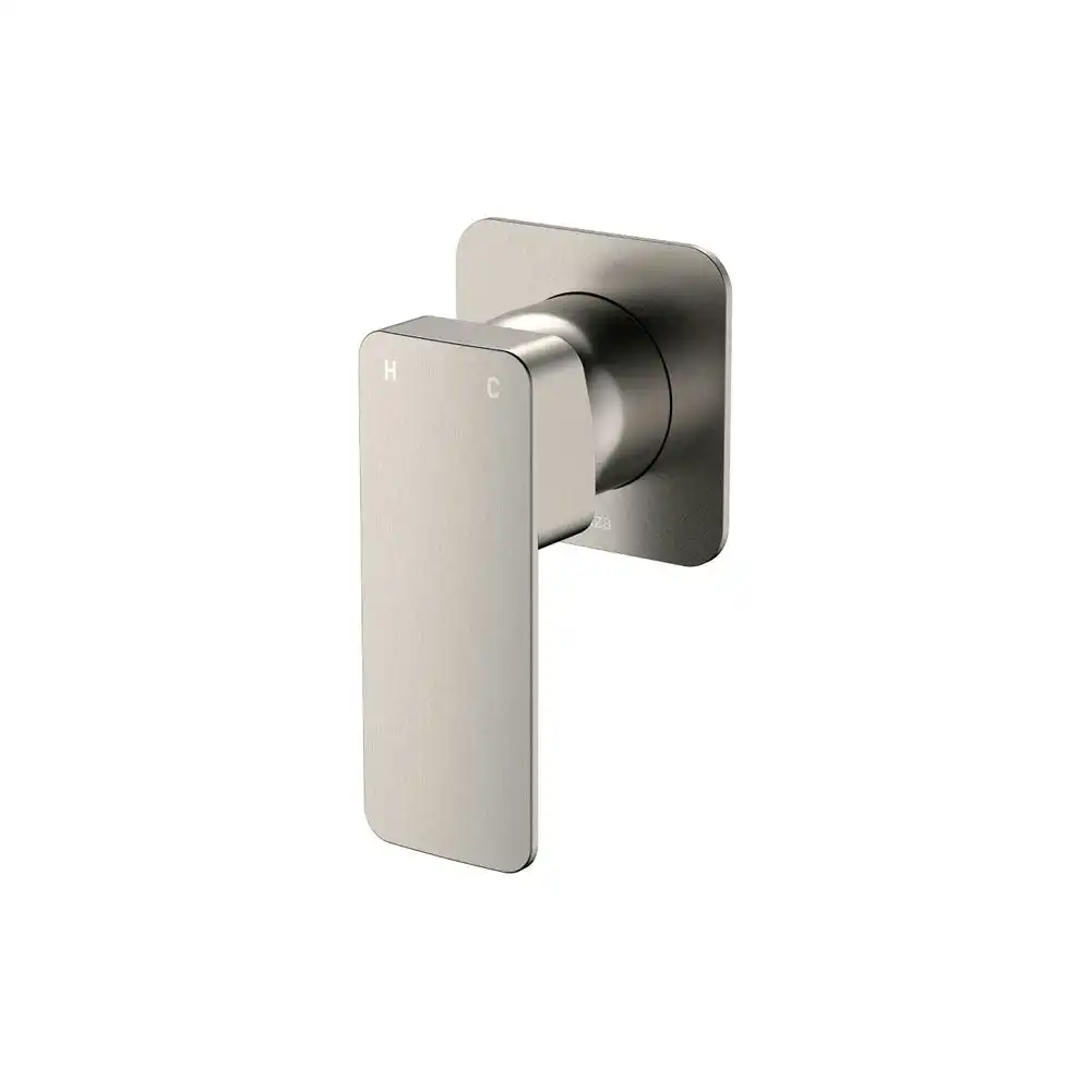 Fienza Tono Wall Mixer Small Square Plate Brushed Nickel 233101BN-4