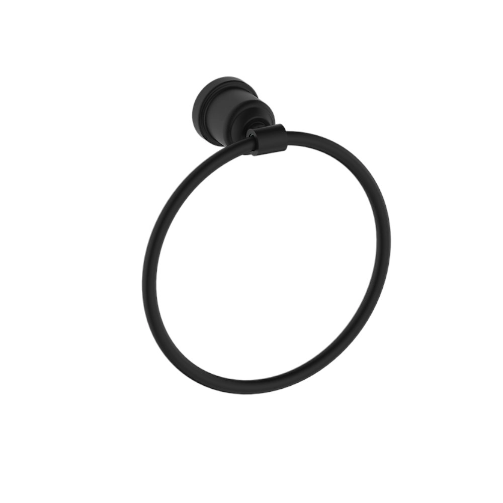 Nero York Towel Ring Matte Black NR6980MB