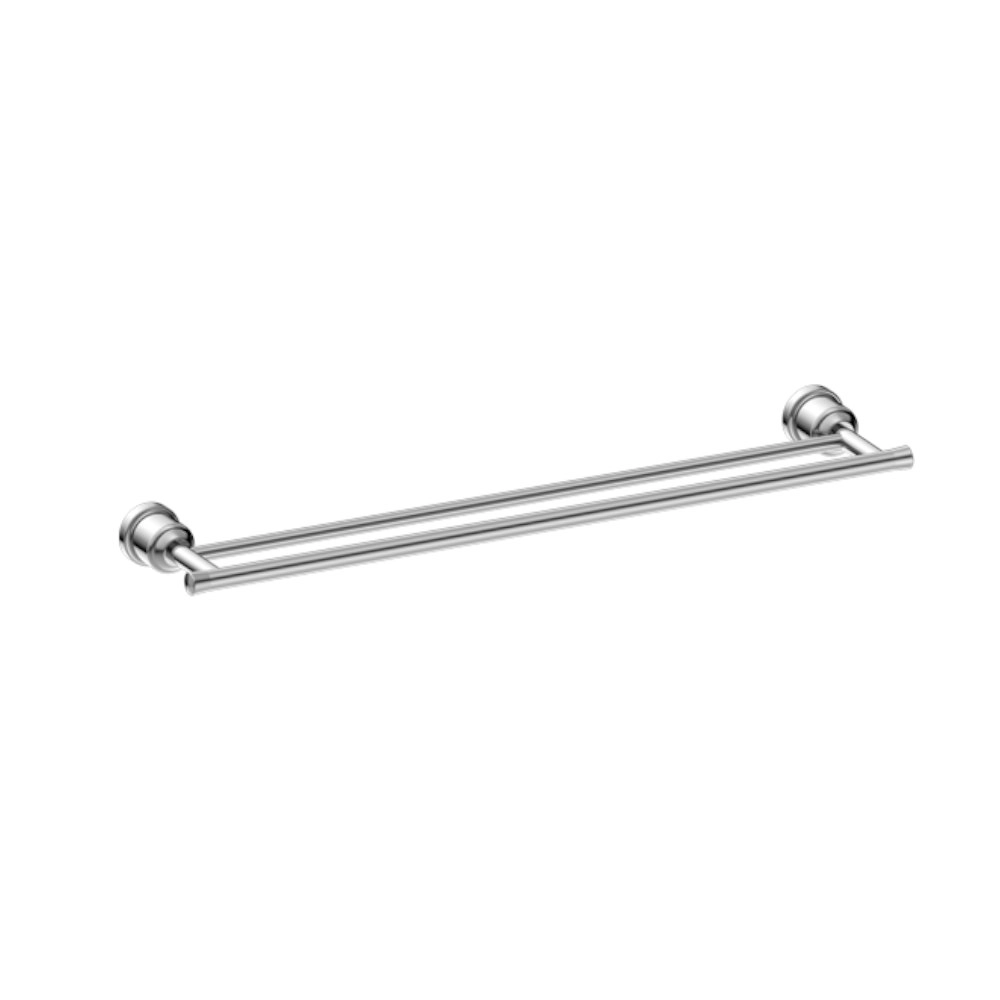 Nero York Double Towel Rail 600mm Chrome NR6924dCH