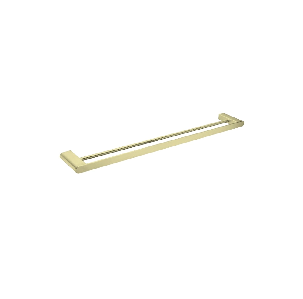 Nero Bianca DoubleTowel Rail 800mm Brushed Gold NR9030DBG