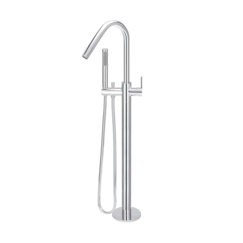 Meir Round Freestanding Bath Spout and Hand Shower Chrome MB09PD-C