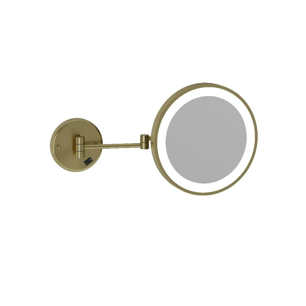 Thermogroup Ablaze Magnifying Mirror Lit Wall Mount x3 Brushed Brass (Concealed Wiring) L252CSMCBB