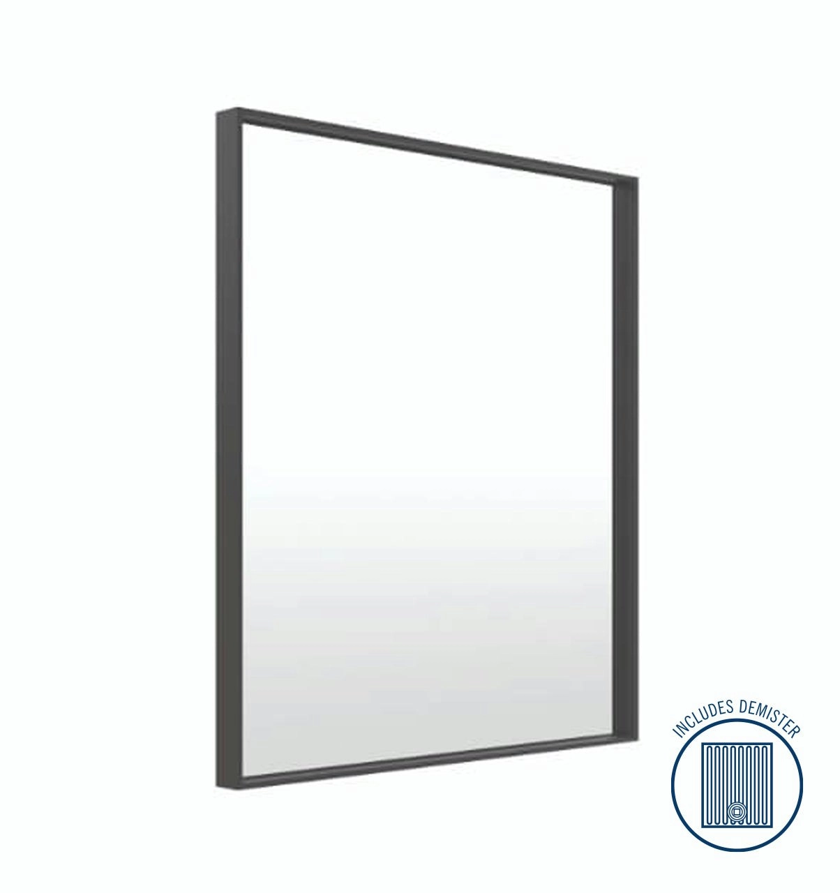 Thermogroup Contractor 750x900mm Mirror with Matt Black Frame with Demister BMS759BFD