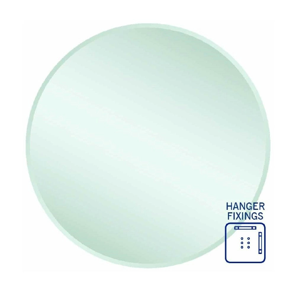 Thermogroup Kent 18mm Bevel Round Mirror - 900mm dia with Hangers KR9090HN