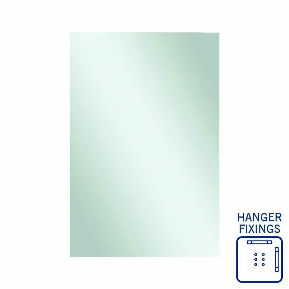 Thermogroup Jackson Rectangle Polished Edge Mirror - 1200x800mm with Hangers JS1280HN