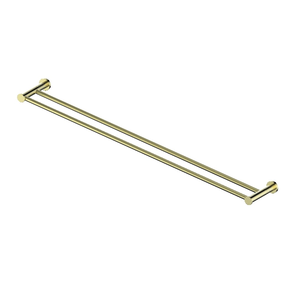 Greens Tesora Double Towel Rail Brushed Brass 213156