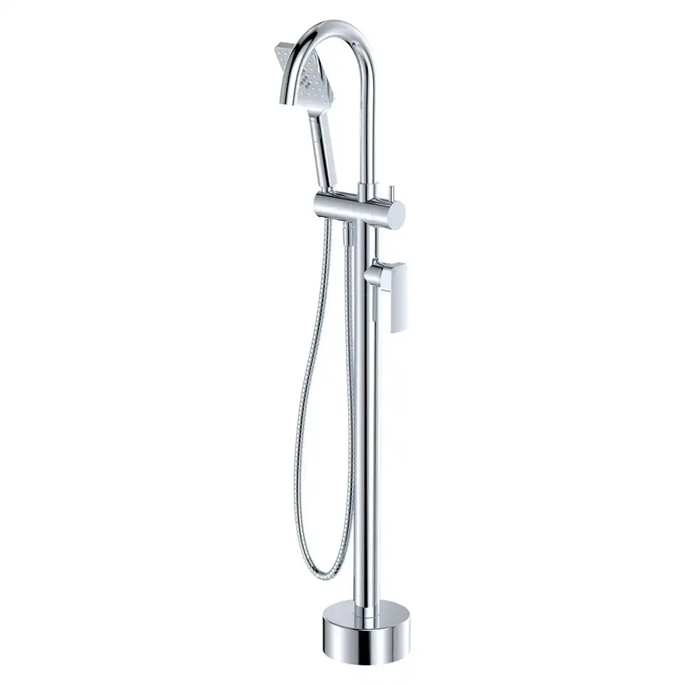 Fienza Tono Floor Mounted Bath Mixer with Hand Shower Chrome 233113